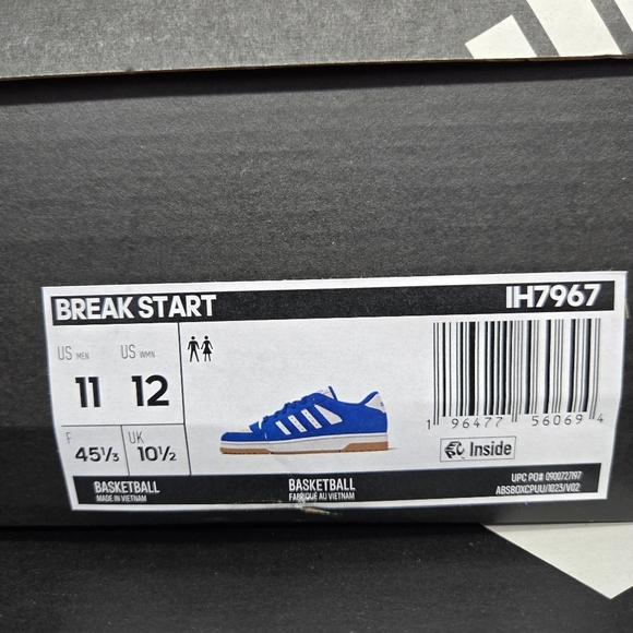 adidas Break Start Blue Bird Cloud White Men's Shoes Size 11 New - Picture 8 of 8